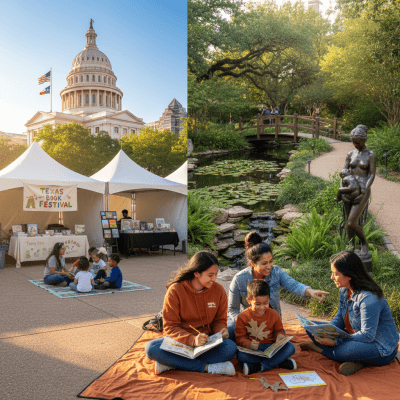 Two-Stop Sunday Game Plan for Austin Families: Texas Book Festival Kids' Finale + UMLAUF Free Family Day (Parking, Stroller Routes, Bathrooms, and a 3โ4 Hour Itinerary)