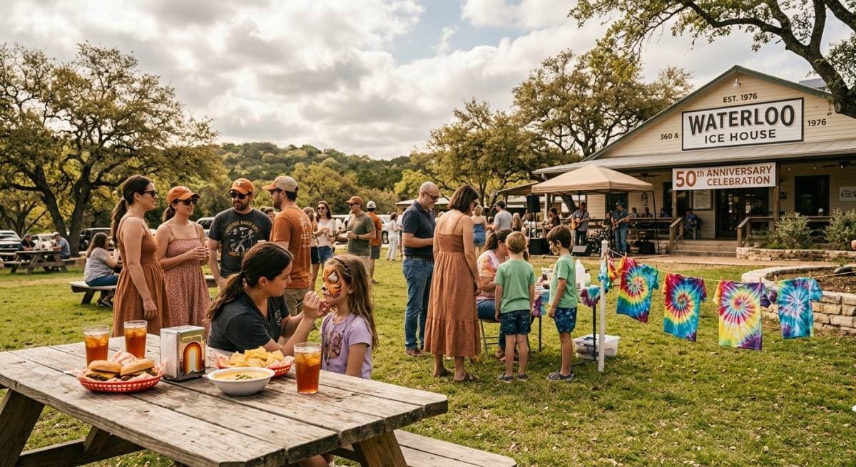 Inside Waterloo Ice House’s 50th Anniversary Party (March 28, 2026): Free Retro Fest, Parking Hacks & What Only Regulars Know